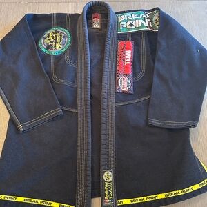 Break Point Deluxe BJJ Gi Jacket A2 Black Competition Team Jiu Jitsu Kimono